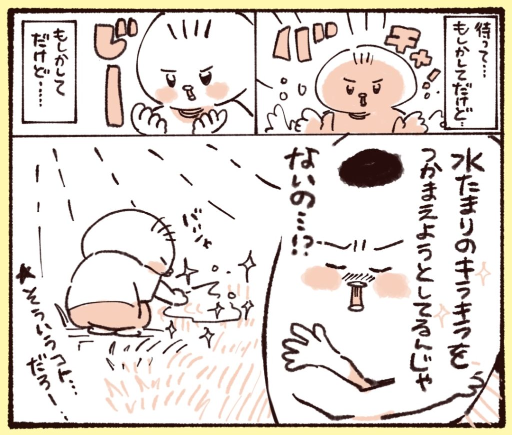 もしかして、、キラキラを捕まえていたのかな！？